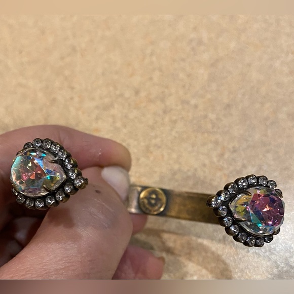 Loren Hope Large Sarra Cuff in Iridescent Crystals EC - Picture 5 of 6
